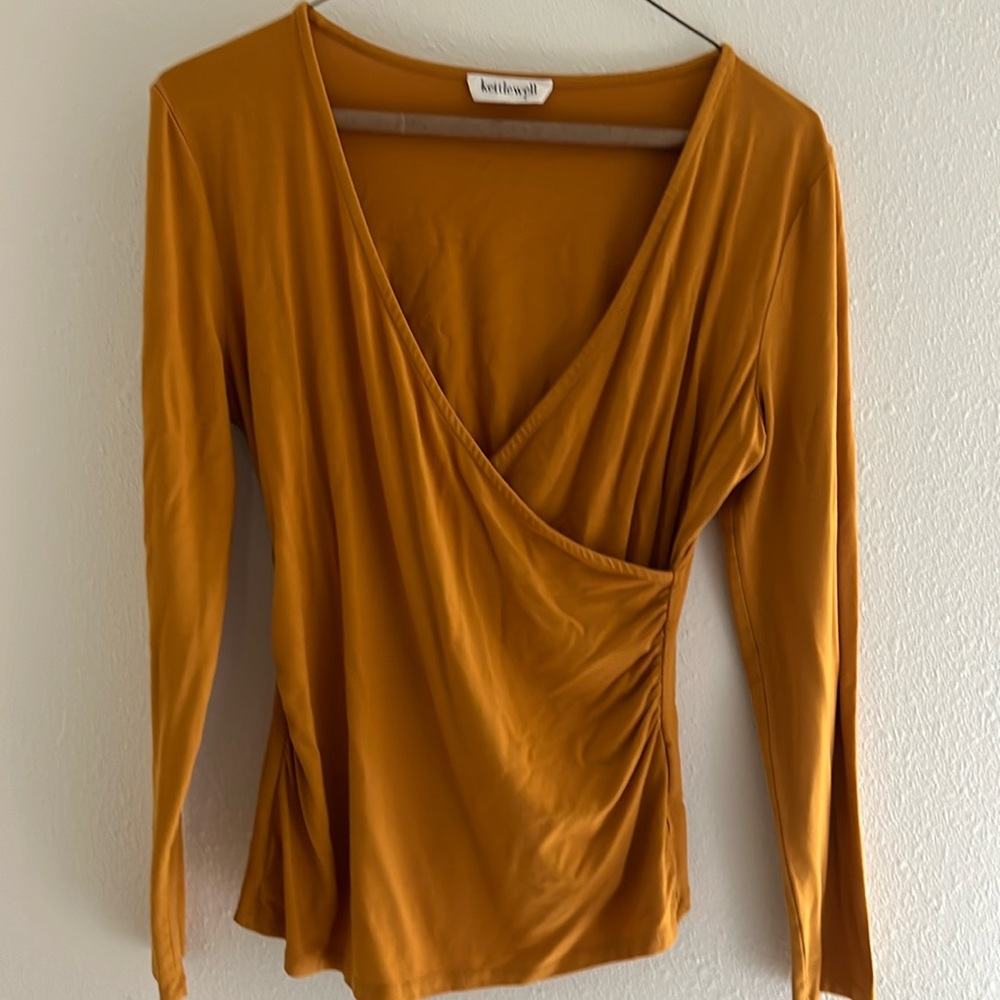 Kettlewell Crossover Made in Britain cotton L/S top SIZE S NWOT’s! Like butter!